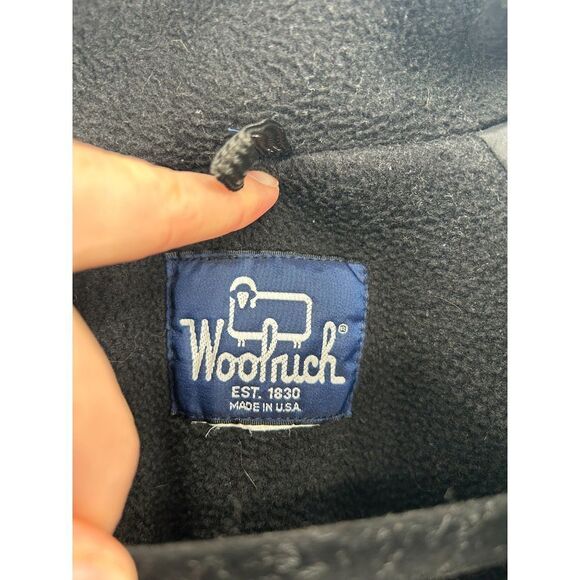 WOOLRICH Mens Teal Blue Vintage Retro Full Zip Fleece Lined Outdoor Jacket Large - Picture 4 of 7